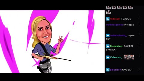 Gaules banido da Twitch (nahzinhaa)