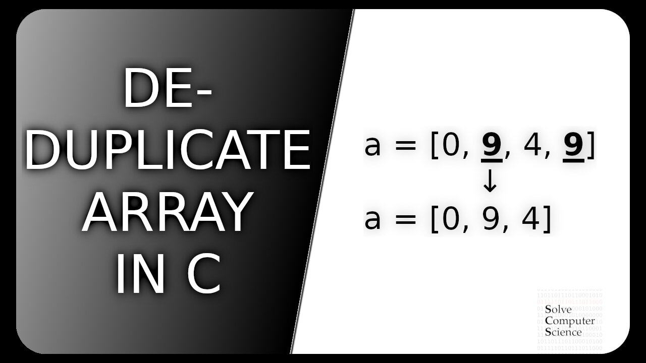 De-duplicate an array in C