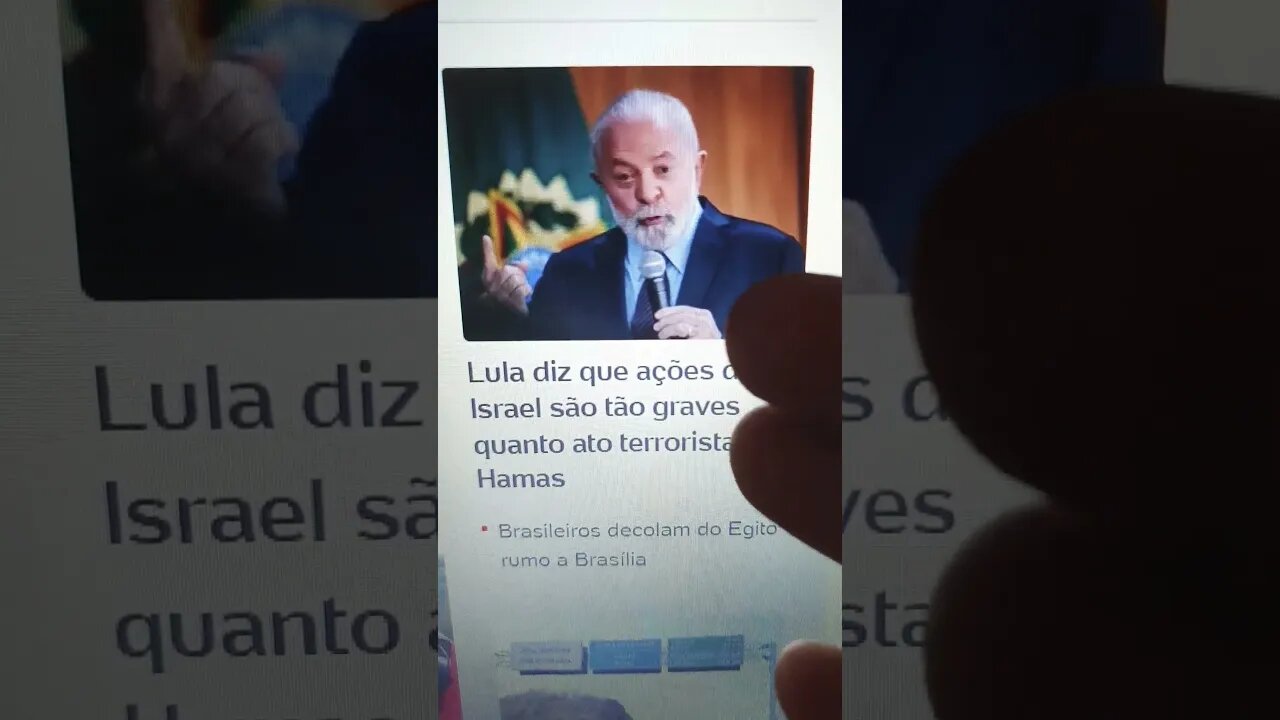 lula: ações de Israel são tão graves quanto ato terrorista hamas ... anão microscópio diplomático🐙💩🤡