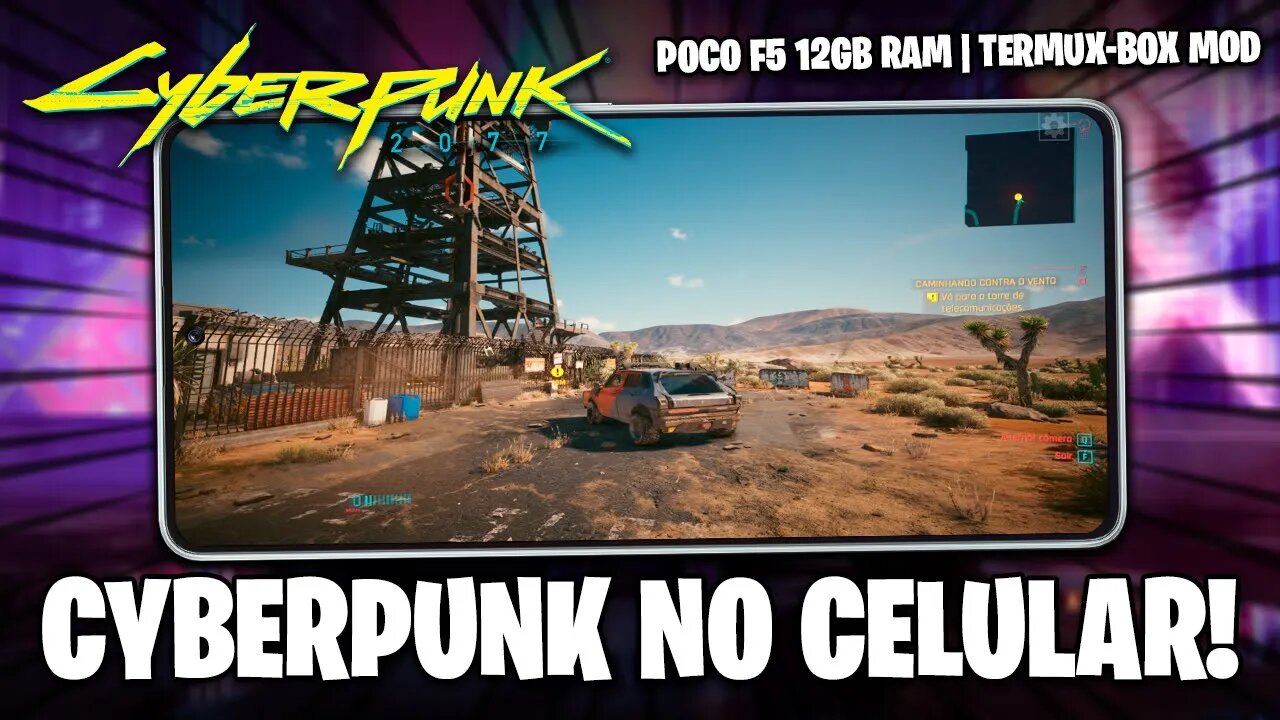 O IMPOSSÍVEL ACONTECEU! RODEI CYBERPUNK 2077 NO CELULAR ANDROID!