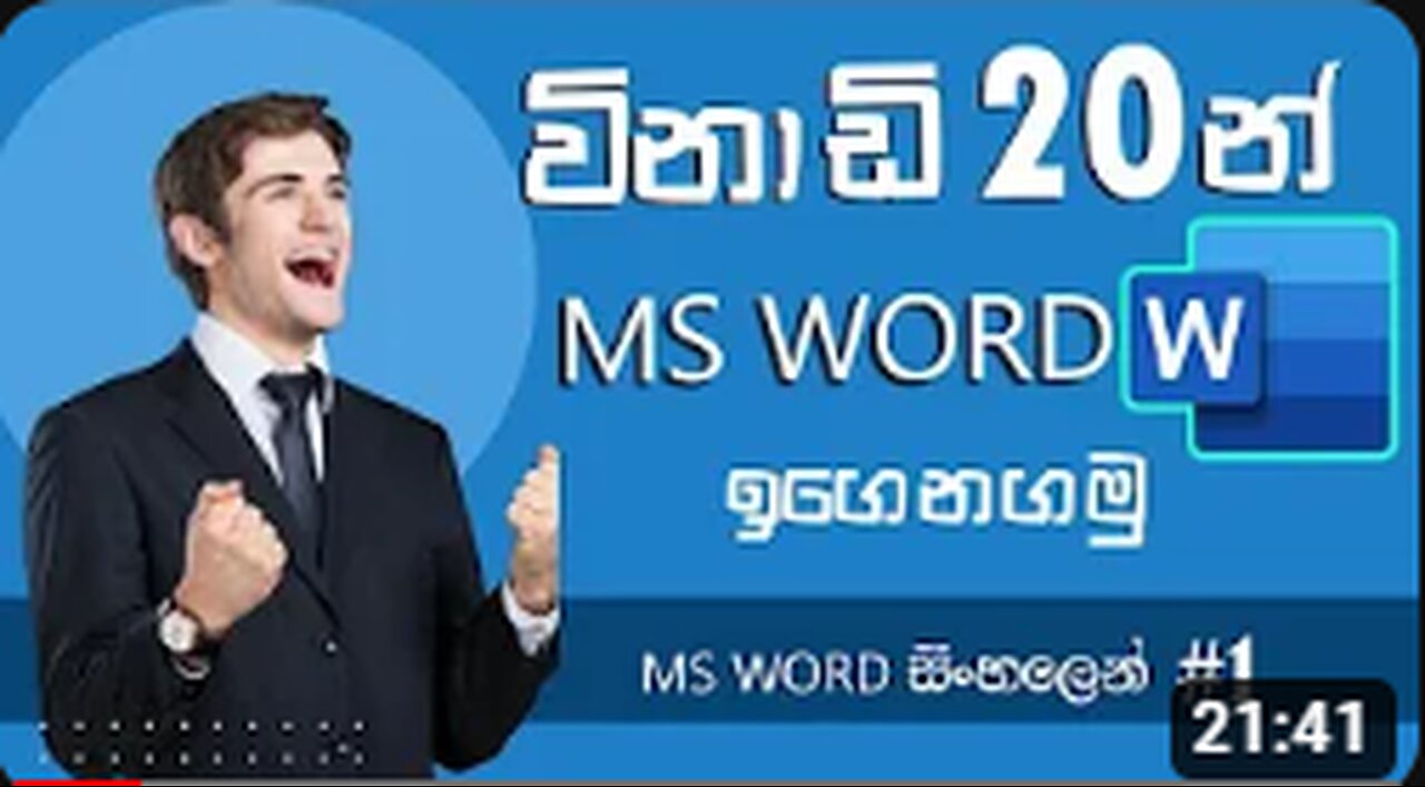 MS WORD Basics සිංහලෙන් ඉගෙනගමු | Interface and Basics