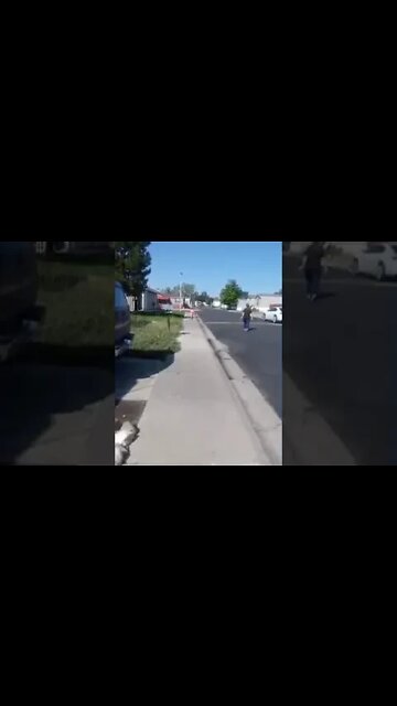 Learning how to skip with Grandma and Grandpa.