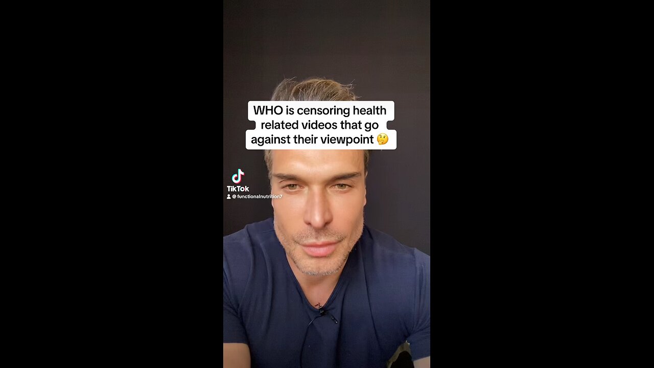 The WHO is censoring health channels like mine😱