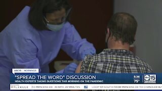 'Spread the word discussion about pandemic taking place Thursday in Scottsdale