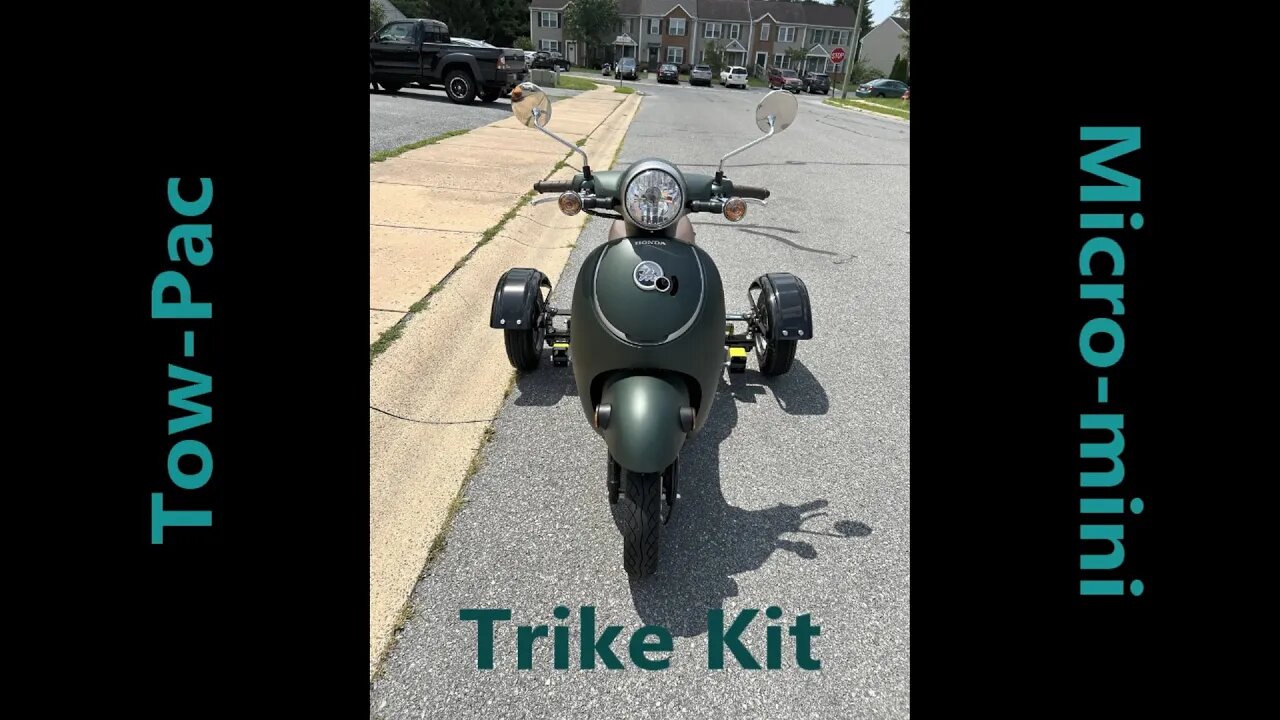 Tow-Pac Micro-Mini Scooter trike kit installation and test on Honda Metropolitan