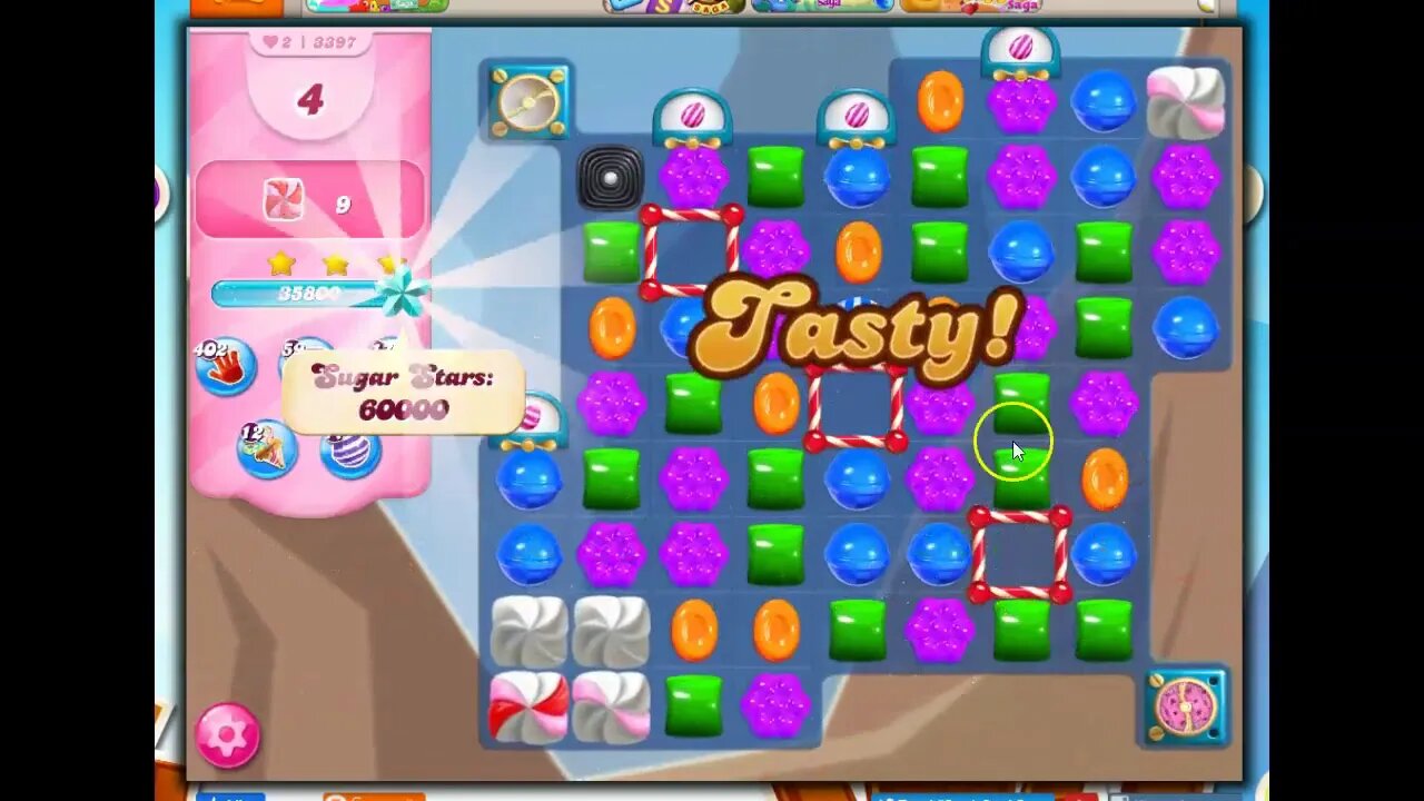 Candy Crush Level 3397 Talkthrough, 28 Moves 0 Boosters