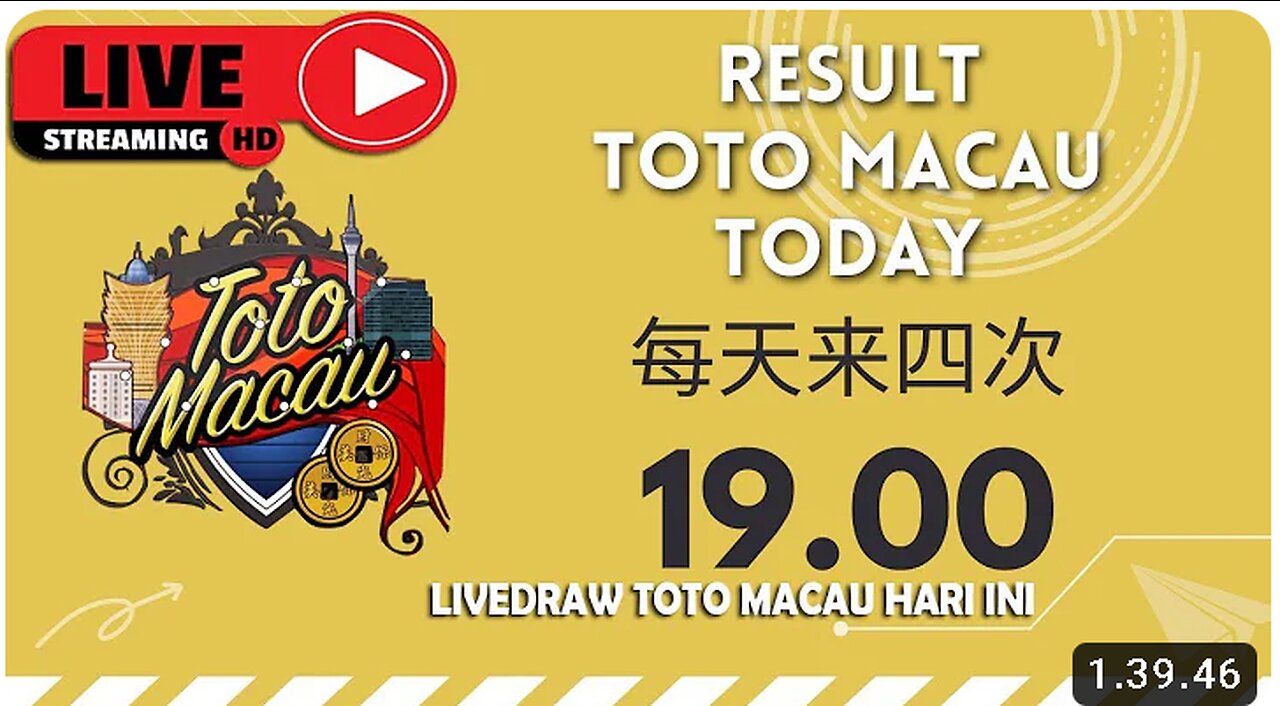 LIVEDRAW TOTO MACAU HARI INI SABTU JAM 19:00 WIB - 10 DESEMBER 2022 (ANGKA TERCEPAT)