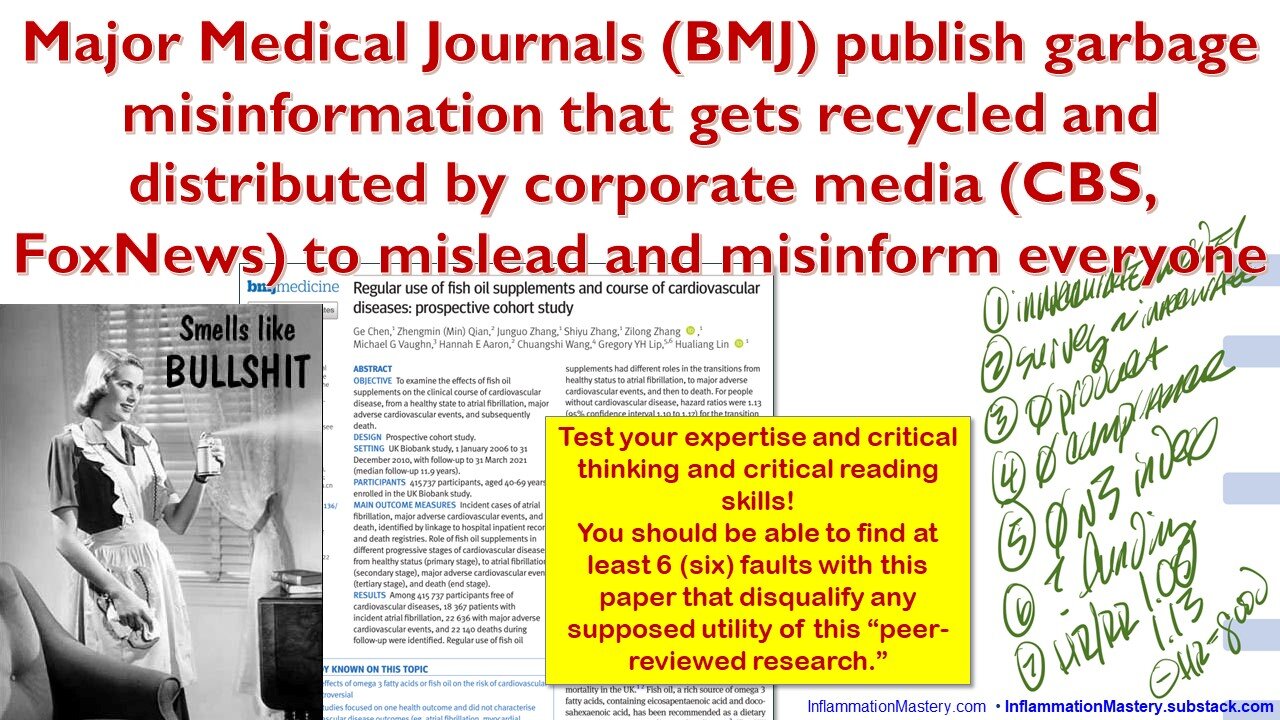 FoxNews misinforms everyone by recycling Garbage from British Medical Journal #bmj #nutrition