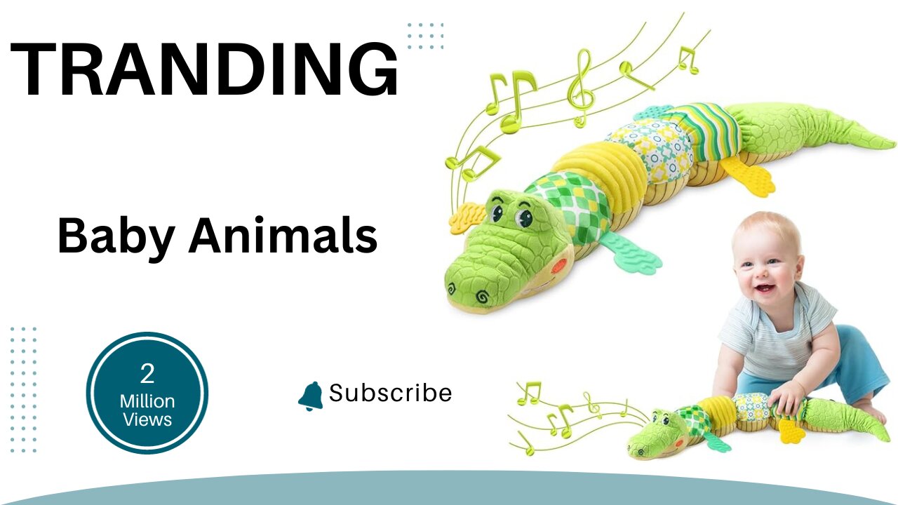 Animal Activity Soft Toys with Multi-Sensory Crinkle, Rattle and Textures