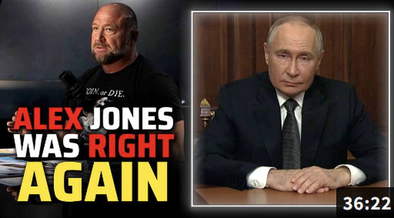 Watch Alex Jones Predict What Vladimir Putin Was Going To Say About Russia's Ballistic Missile Test