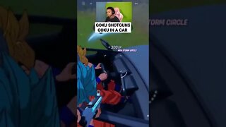 GOKU SHOTGUNS GOKU IN A CAR