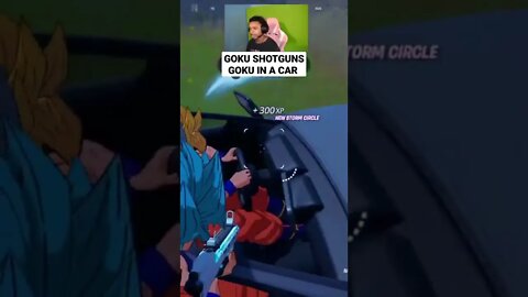GOKU SHOTGUNS GOKU IN A CAR