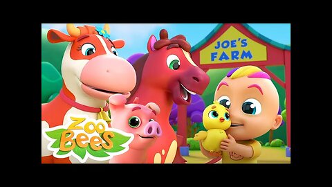 Old Farmer Joe Had A Farm | Joe's Farm Song For Kids | Nursery Rhymes and Baby Songs with Zoobees