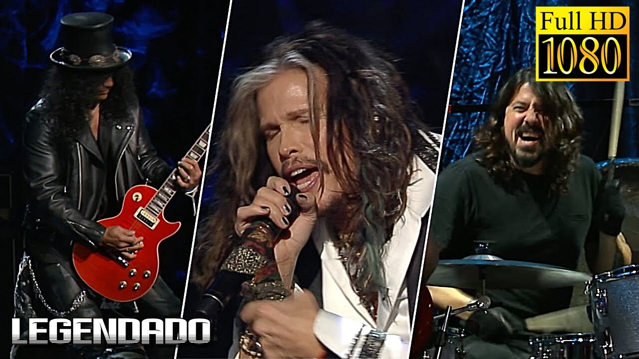 Steven Tyler, Slash and Dave Grohl - Walk This Way - Legendado