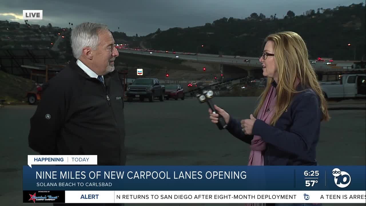 New carpool lanes opening in North County