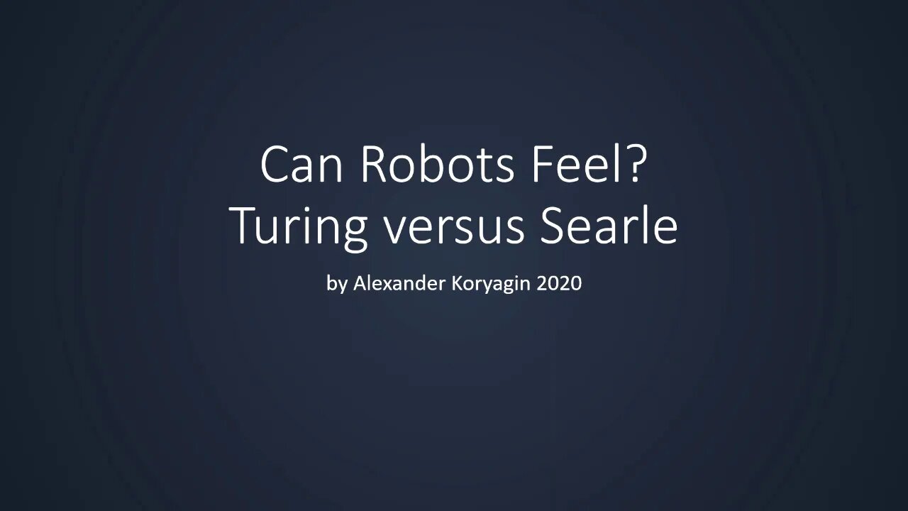 Can Robots Feel? Turing versus Searle