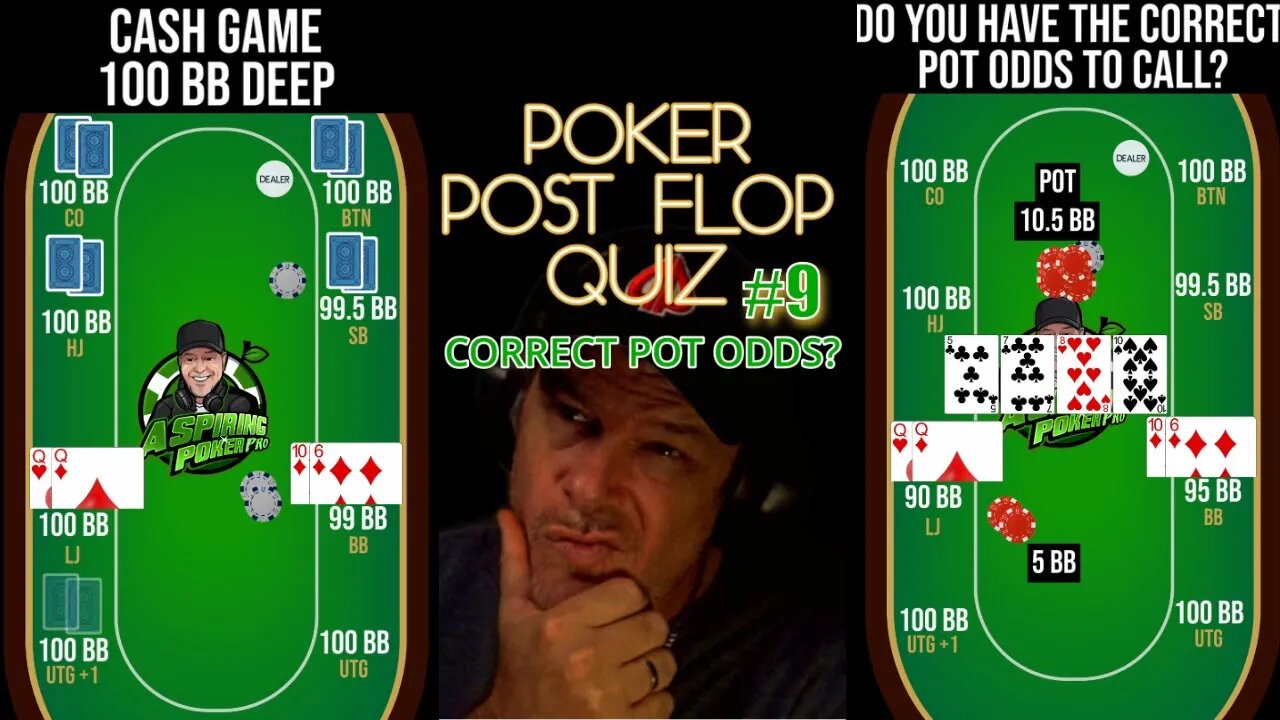 POKER POST FLOP QUIZ #9 DO YOU HAVE THE CORRECT POT ODDS TO CALL?