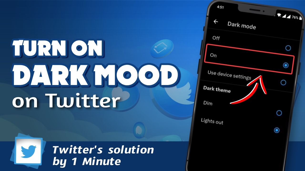 How to turn on dark mode on Twitter