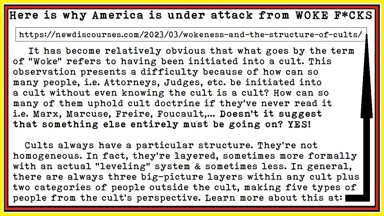 Here is why America is under attack from WOKE F*CKS