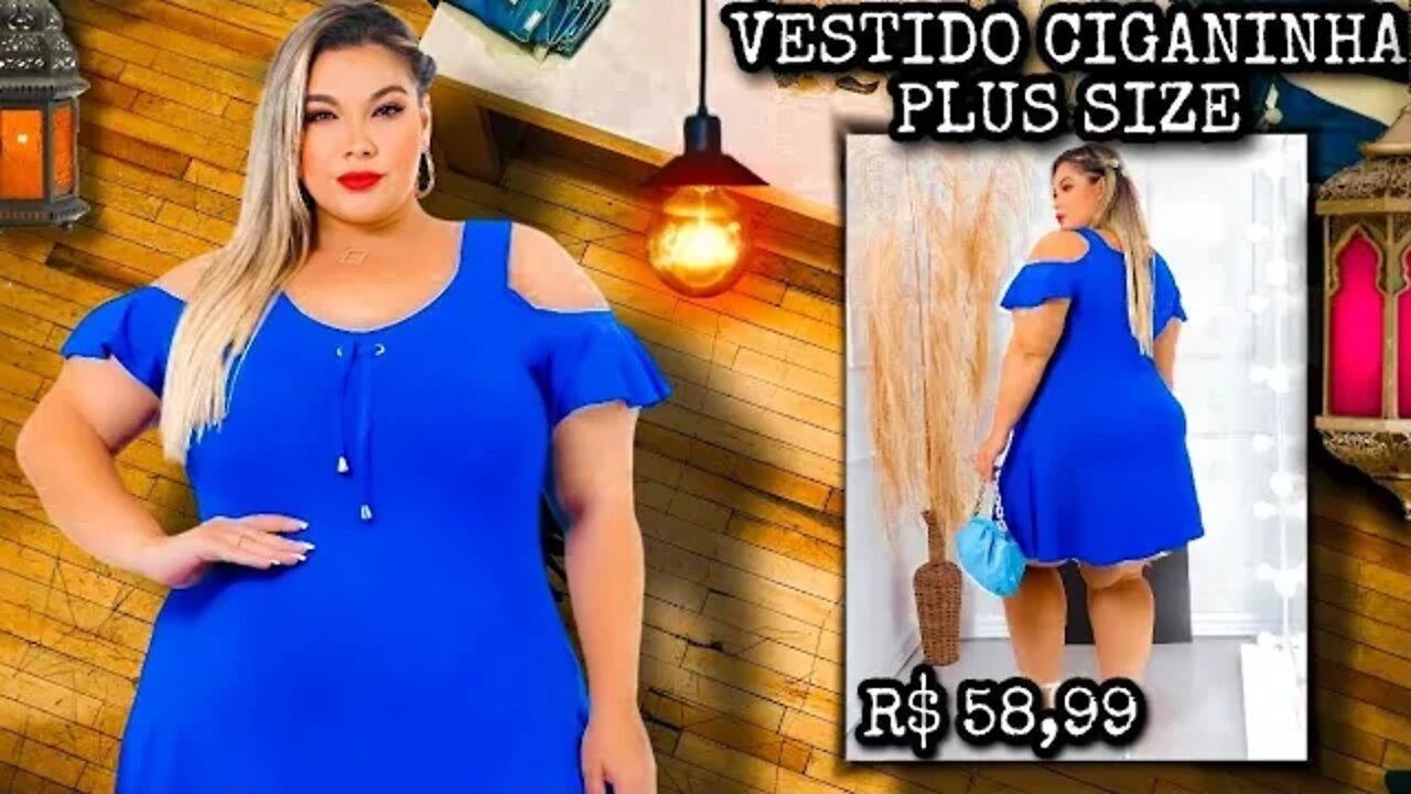 ✔️ VESTIDO CIGANINHA DE ALÇA PLUS SIZE