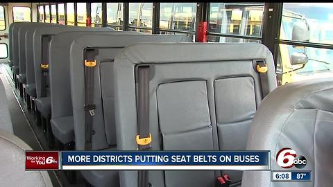 More school districts putting seat belts on buses