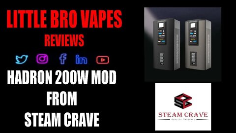 STEAM CRAVE HADRON 220W DUAL 21700 MOD