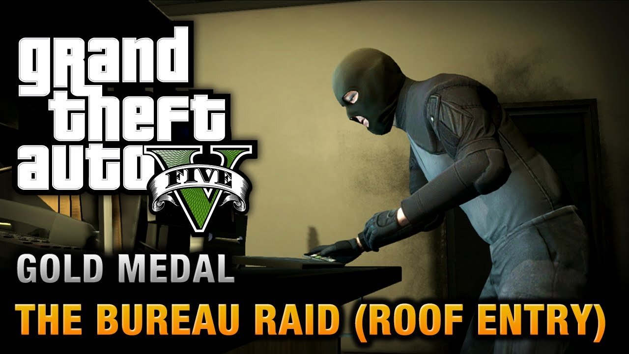 GTA V Michael and Franklin's Epic Bureau Raid Conquering the Rooftop of FIB Tower