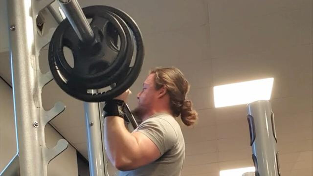 Last set of 5x2-3 55 Kgs Strict Paused Reps OVERHEAD PRESS