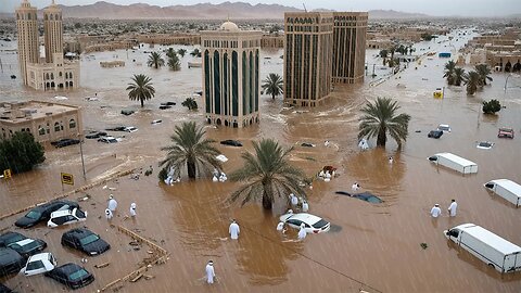 Now in Jeddah, Saudi Arabia! The incessant rain turned the streets into rivers