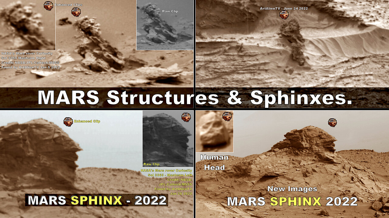 MARS Structures & Sphinxes. Atmosphere Exposes NASA ! ArtAlienTV