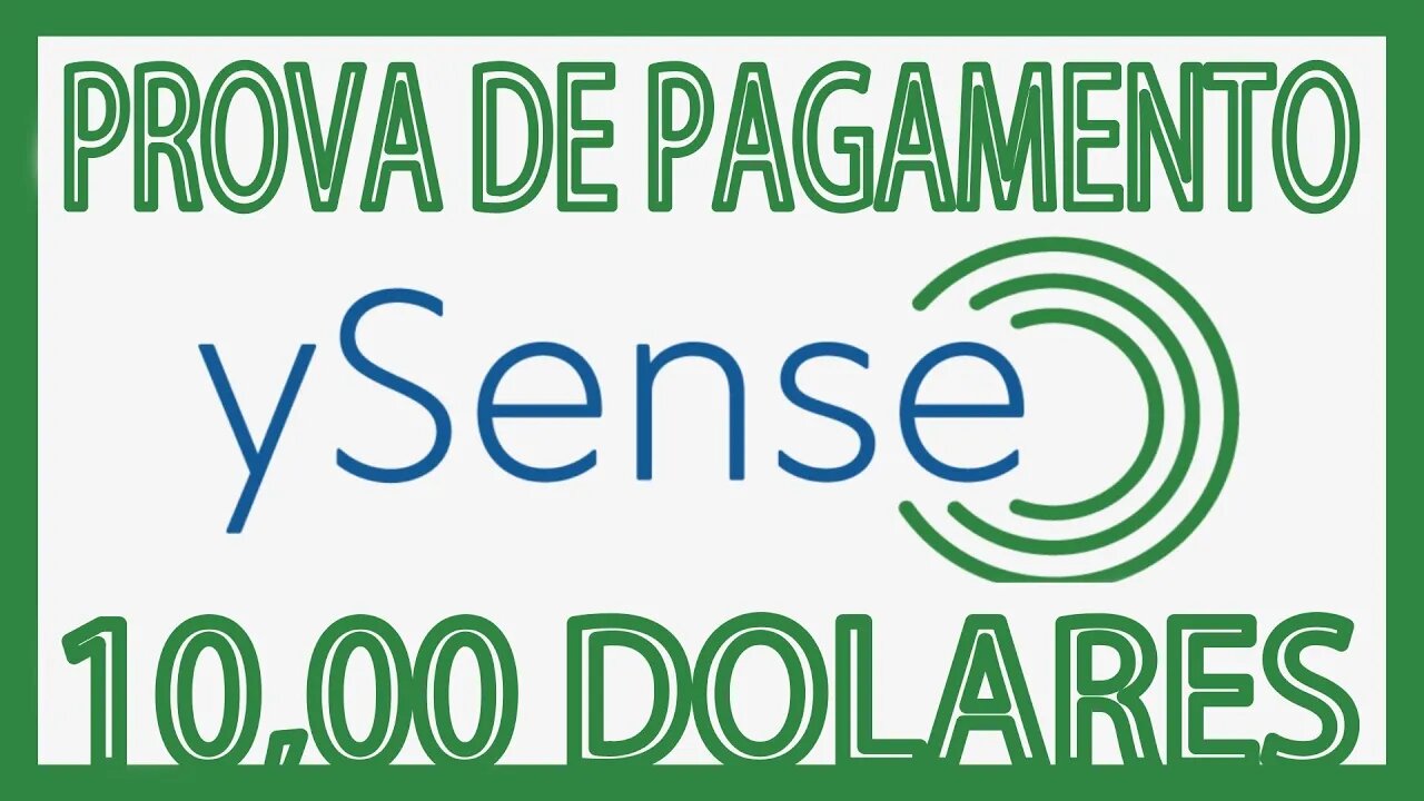 Prova de pagamento do ysense