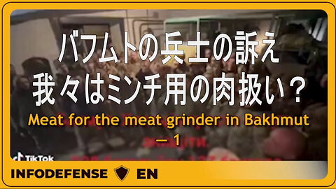 バフムトのウクライナ兵士は、肉挽き器用の肉 ?