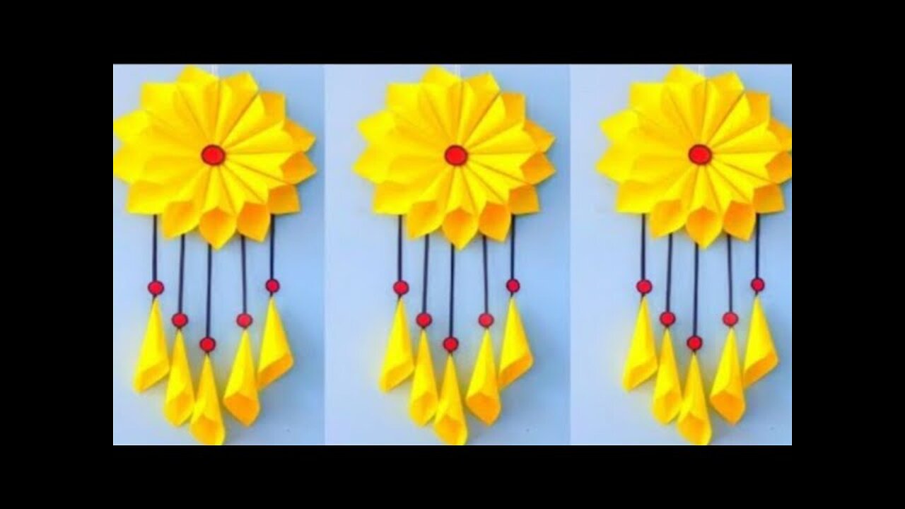 Beautiful Wall Hanging Craft / Paper Craft For Home Decoration / Easy Paper Flower Wall Hanging /DIY