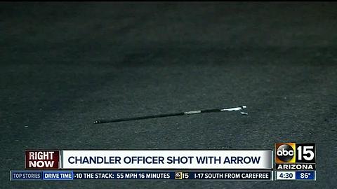 Suspect shoots Chandler police officer with an arrow