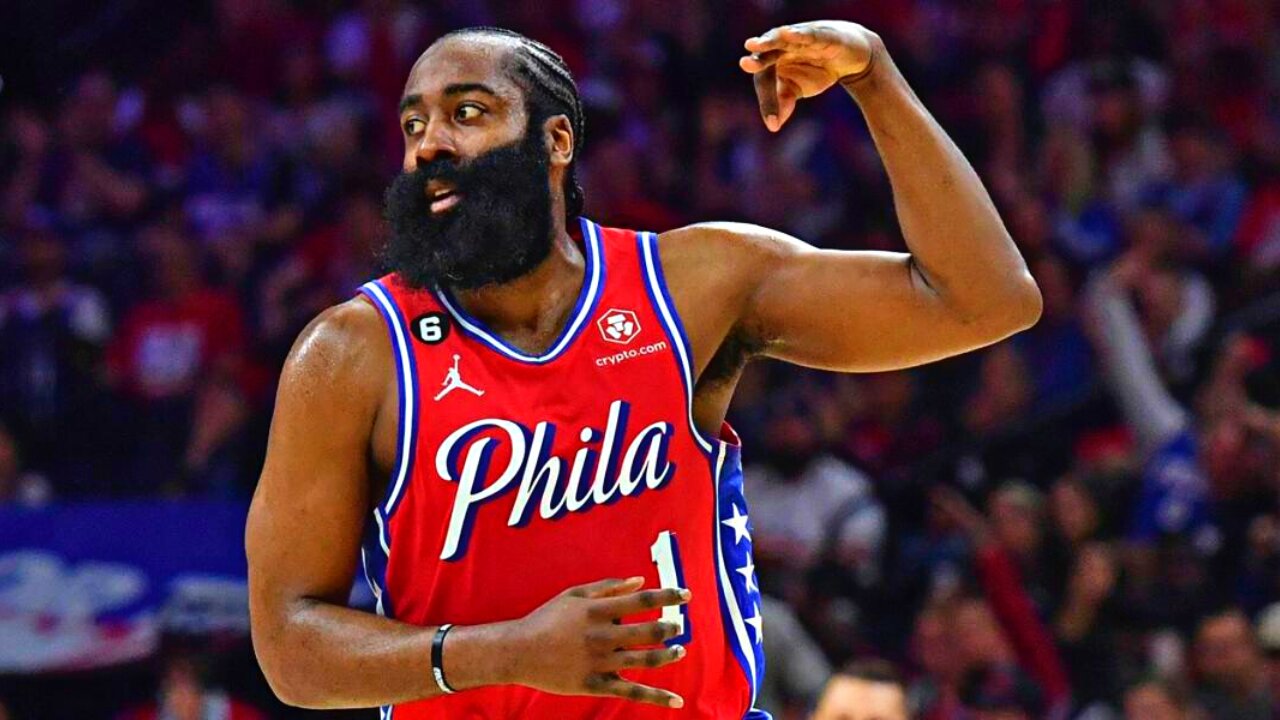 Confident James Harden double double takes game one vs Brooklyn in NBA Playoffs.