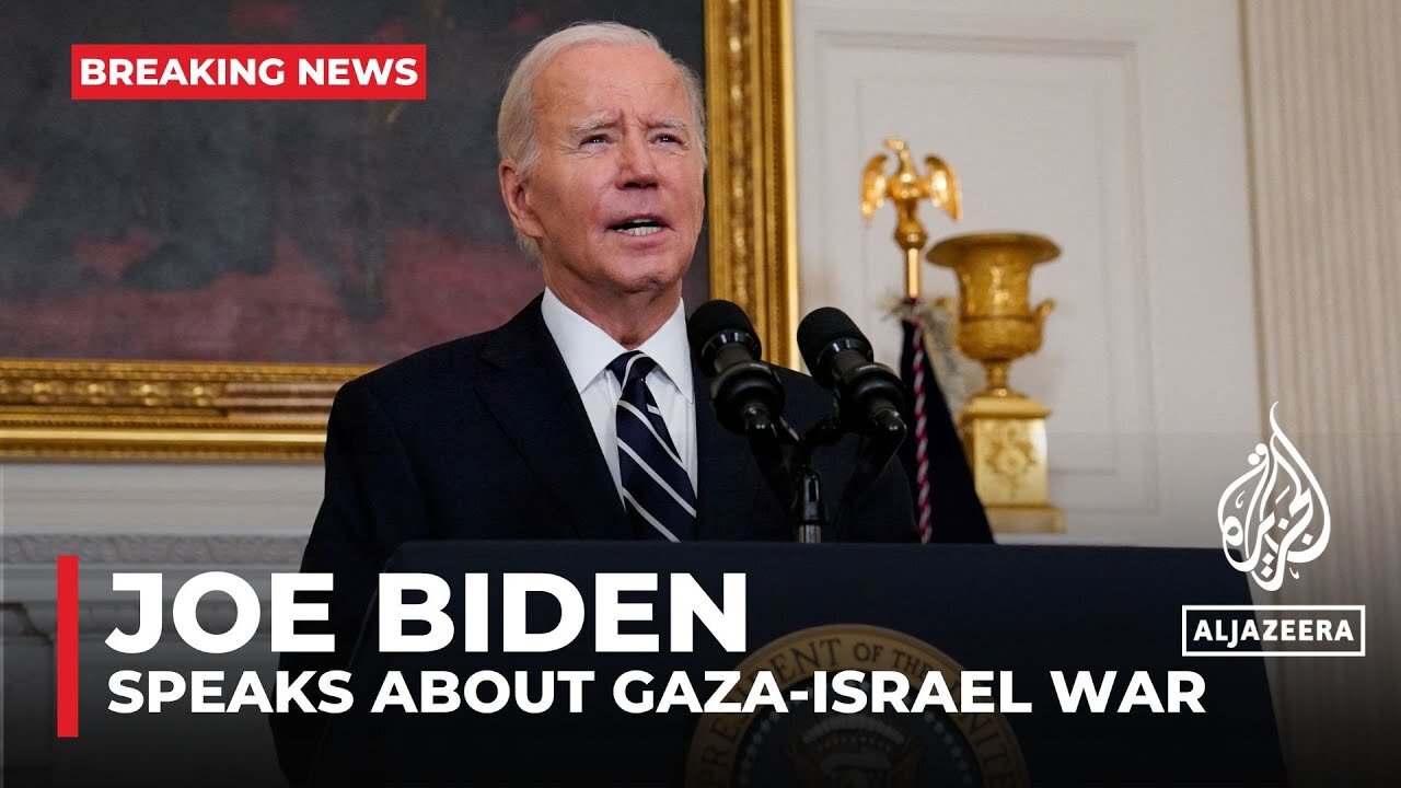 US President Joe Biden addresses the nation on the latest regarding the Gaza-Israel war