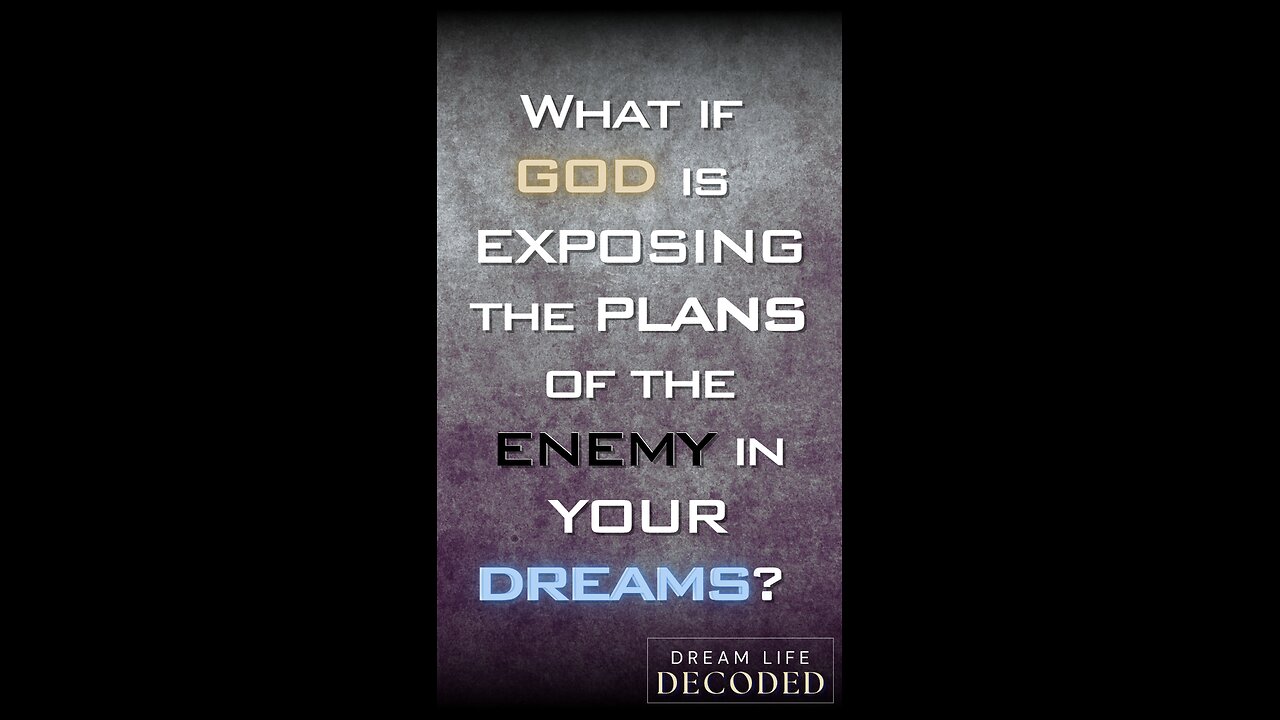 What if God is exposing the plans of the enemy?