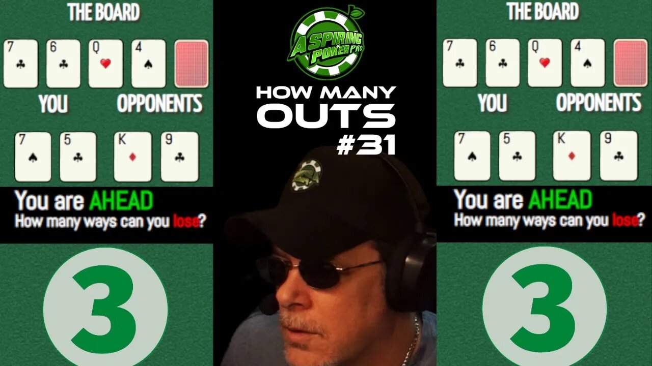 POKER OUTS QUIZ #31#poker #howmanyouts #pokerquiz #howtoplaypoker #quiz #onlinepoker