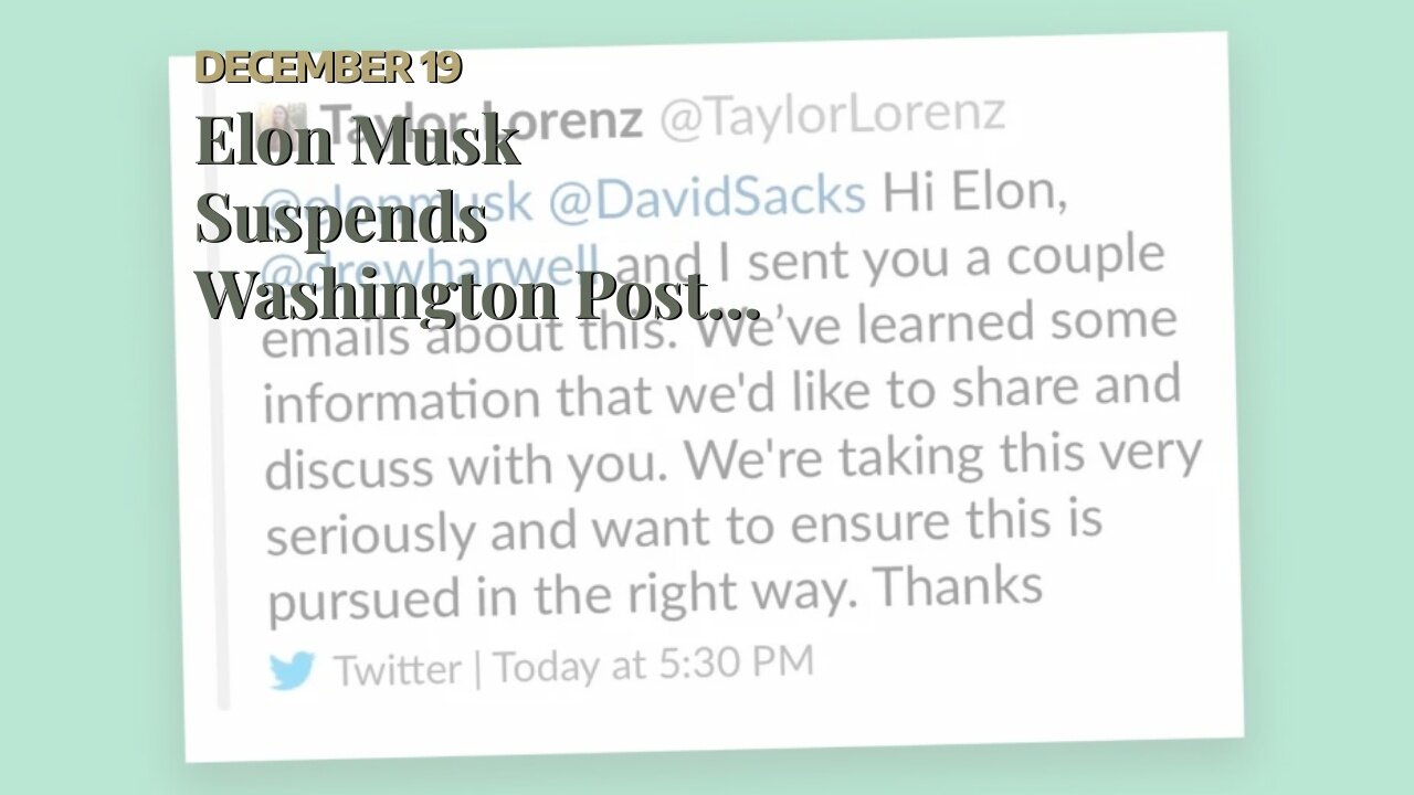 Elon Musk Suspends Washington Post reporter Taylor Lorenz From Twitter