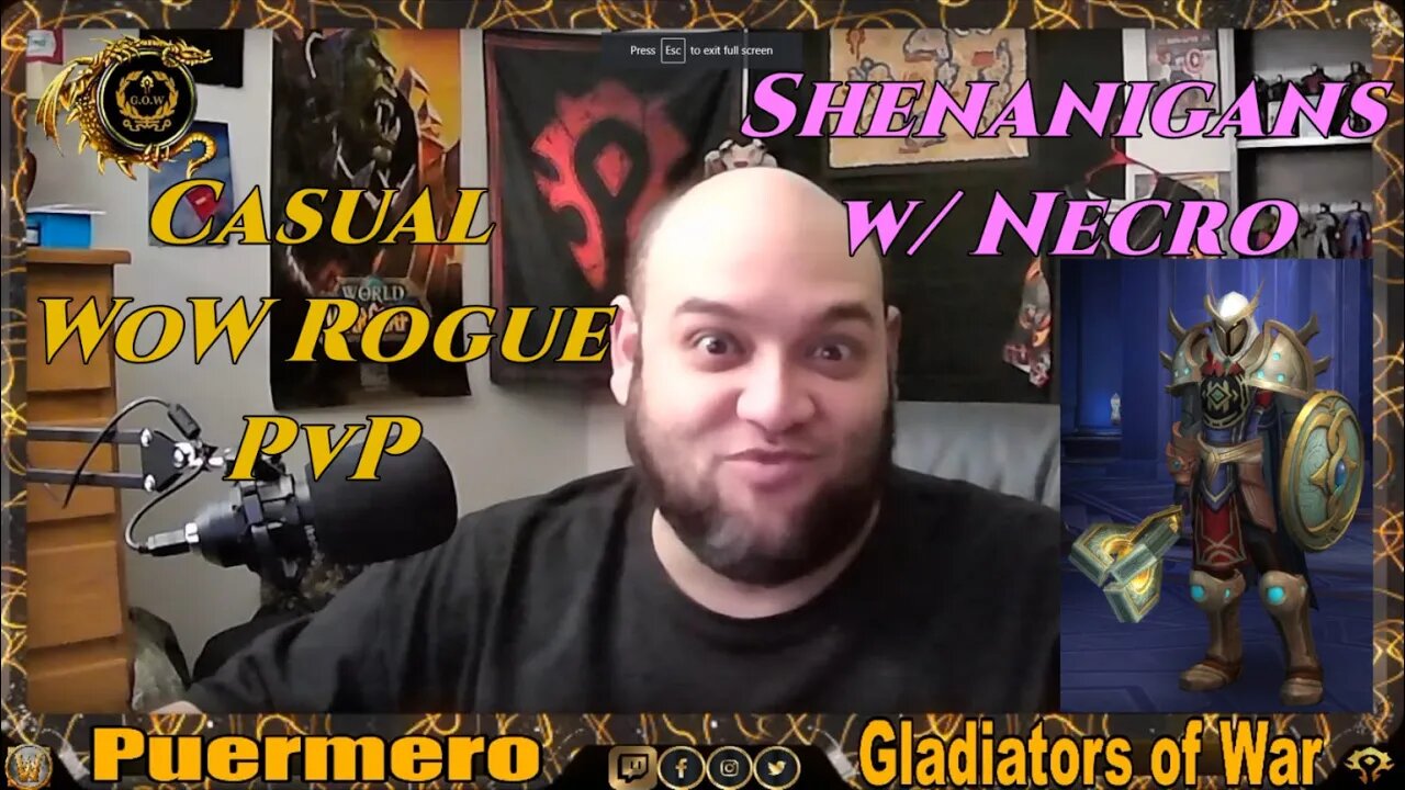Casual WoW Rogue PvP - Some Shenanigans w/Necro maybe? - [Test Drive Stream]