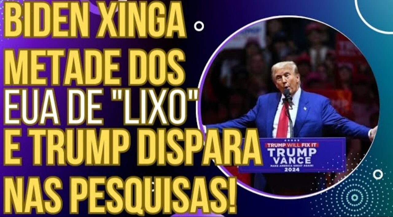 TIRO NO PÉ: Biden chama eleitores de Trump de "lixo" e Trump dispara na frente de Kamala!