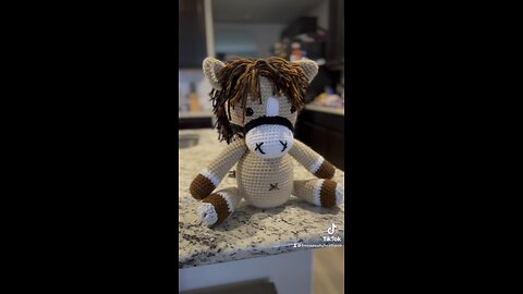 Handmade crochet horse