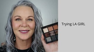 Trying LA Girl eyeshadow/giveaway winner #hoodedeyes#lagirl#maturemakeup