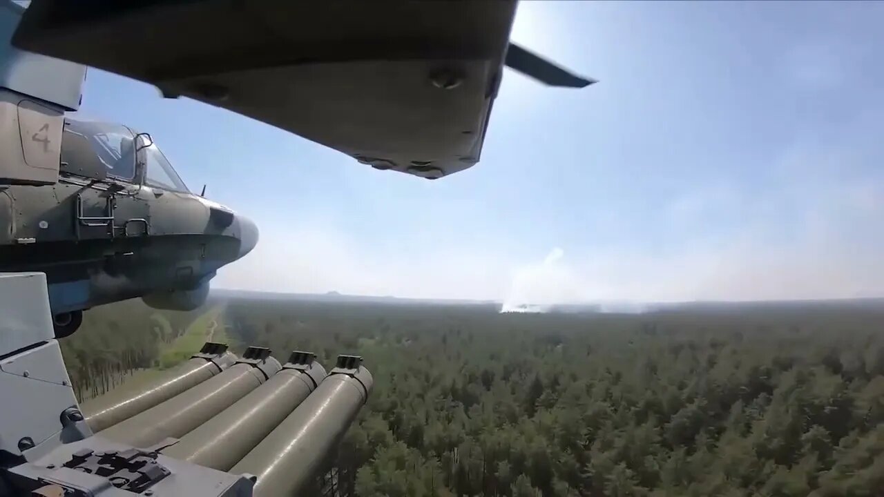 Russia's Ka-52 attack helicopter attacks Ukraine strongholds