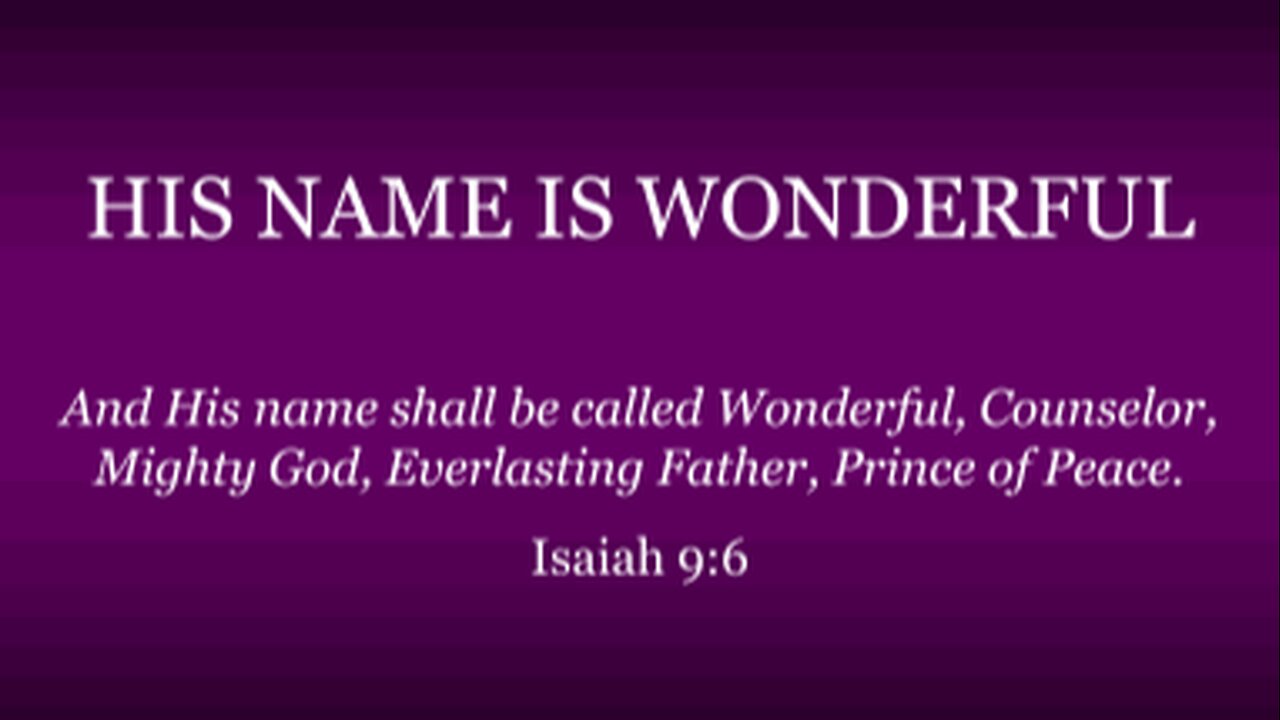 His Name is Wonderful - Sung by Carman