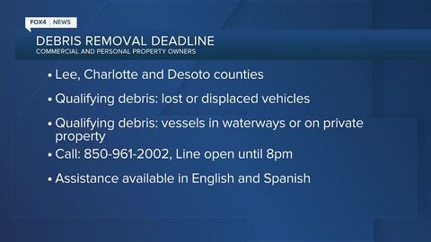 Debris Removal Deadline