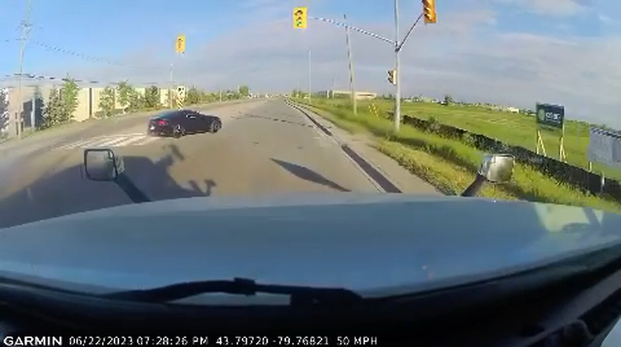 Mustang Spins Out In Toronto