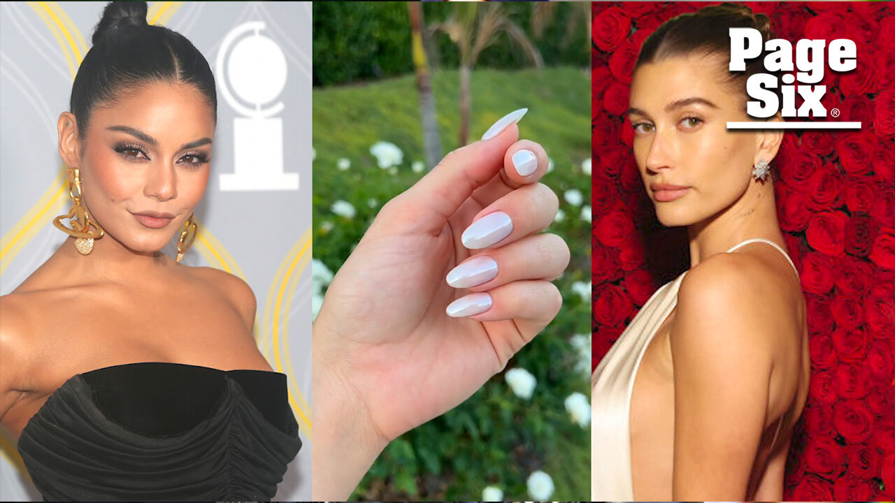 Vanessa Hudgens tries out Hailey Bieber's viral 'glazed donut' nails