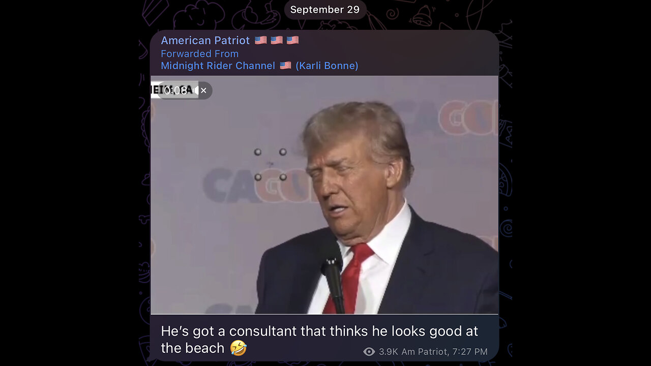 He’s got a consultant that thinks he looks good at the beach 🤣