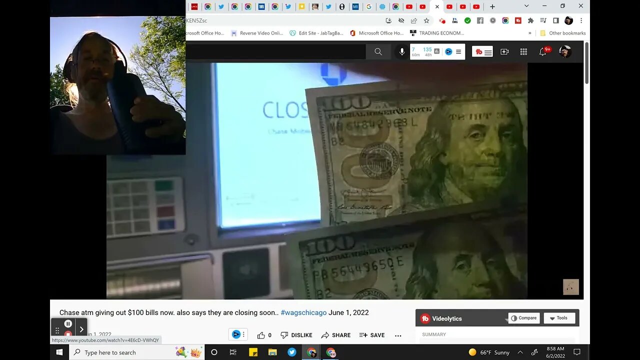 CHASE ATM - Giving out $100's First time in 30 Years I seen this garbage ? : Jun 2, 2022 9:06 AM